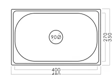 Chiuvetă inox 48 х 35 cm