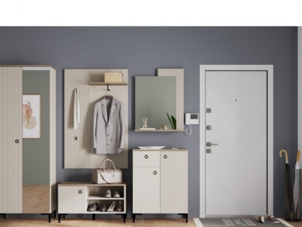 Модульная прихожая ДОМЕНИКА (DOMENICA) / Серый (Silver)