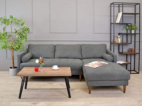 Colțar ne-extensibil City  Dark-Grey