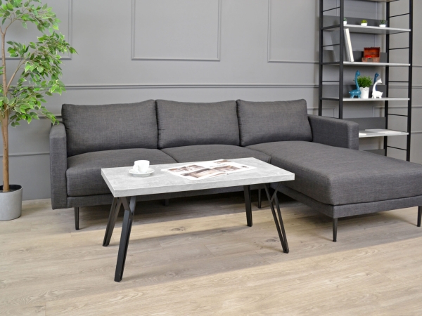 Colțar ne-extensibil Era dreapta Dark-Grey