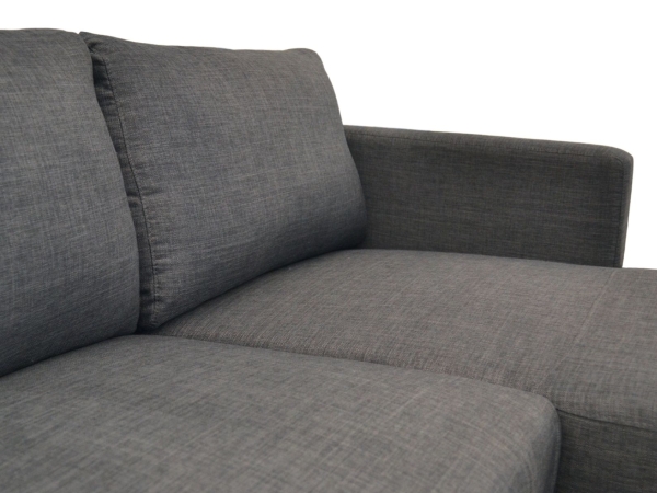 Colțar ne-extensibil Era Stanga Dark-Grey