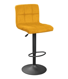 Scaun Bar SB-044~Velvet Dark Curry(Mustar)+Black Legs