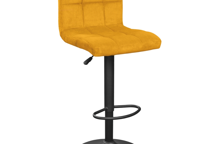 Scaun Bar SB-044~Velvet Dark Curry(Mustar)+Black Legs