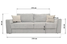 Canapea  Extensibilă Tomson Grey