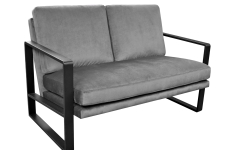 Canapea York Pu Grey (133 cm)