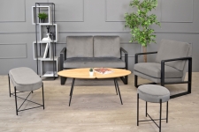 Canapea York Pu Grey (133 cm)