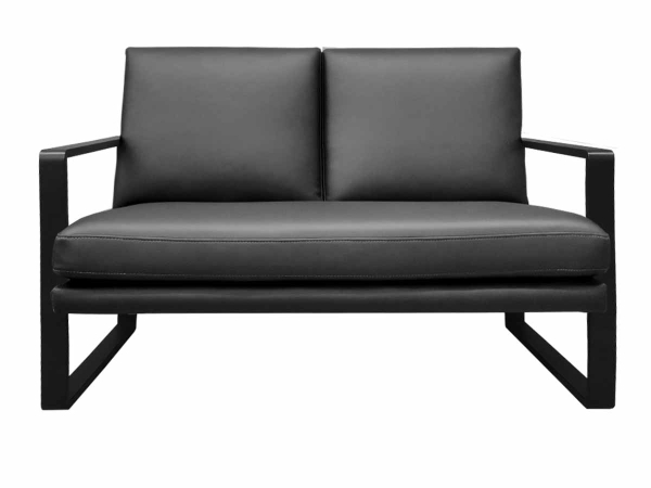 Canapea York Pu Black (133 cm)