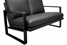 Canapea York Pu Black (133 cm)