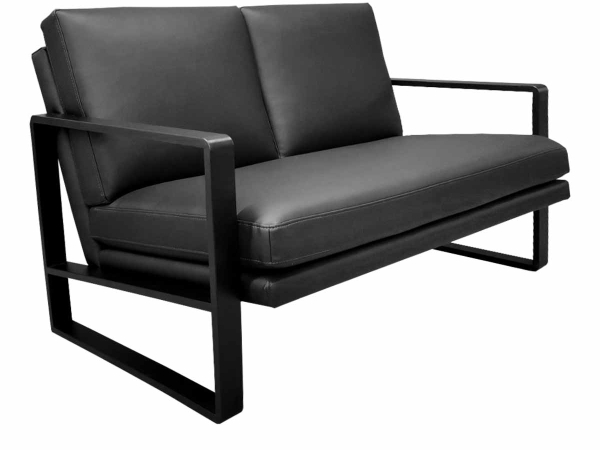 Canapea York Pu Black (133 cm)