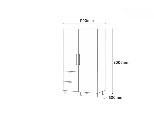 Шкаф Fabrik Home 1100, 16 мм, Белый