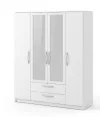 Шкаф Linia 1600 с зеркалами, Белый Ясень
