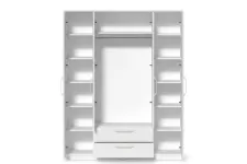 Шкаф Linia 1600 с зеркалами, Белый Ясень