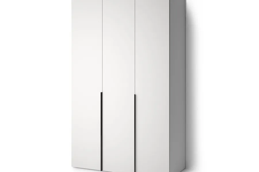 Шкаф HARDY 1350, 3 Двери, Корпус Белый / Фасад Белый Матовый