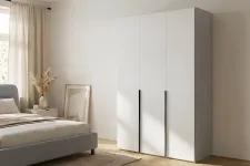 Шкаф HARDY 1350, 3 Двери, Корпус Белый / Фасад Белый Матовый