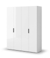 Шкаф HARDY 1800, 4 Двери, Корпус Белый / Фасад Белый Глянцевый