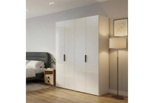 Шкаф HARDY 1800, 4 Двери, Корпус Белый / Фасад Белый Глянцевый