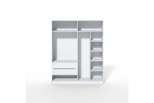 Шкаф HARDY 1800, 4 Двери, Корпус Белый / Фасад Белый Глянцевый