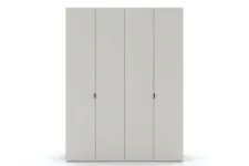 Шкаф HARDY 1800, 4 Двери, Корпус Белый / Фасад Светло-серый Матовый