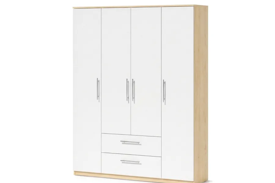 Шкаф Linia 1600, Корпус Клен, Фасад Белый Ясень