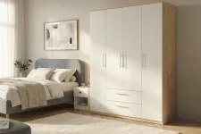 Шкаф Linia 1600, Корпус Клен, Фасад Белый Ясень