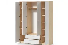 Шкаф Linia 1600, Корпус Клен, Фасад Белый Ясень