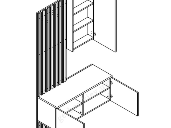 Прихожая ARIKA Нимфея Альба / Дуб Артизан