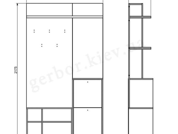 Прихожая ЛУИЗА 2 Дуб Каньон / Дуб Санремо