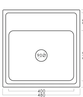 Chiuvetă inox 48 х 48 cm