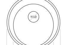 Chiuvetă inox 49 cm 0,6 mm EPL