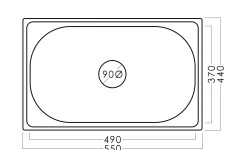 Chiuvetă inox 55 х 44 cm