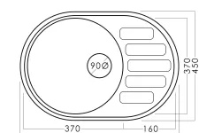 Chiuvetă inox 57 х 45 cm 0,6 mm EPL