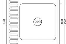 Chiuvetă inox 60 х 60 cm 0,4 EPL
