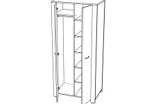 Vega №5 Dulap 2D (rafturi)