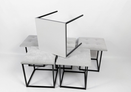 Set modern 6 în 1 – măsuță + 5 scăunele