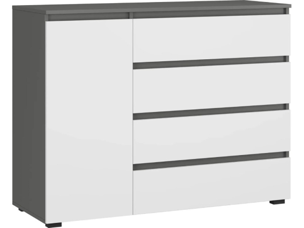 Comoda Grand 1200 (1D4S)  Grafit/Alb