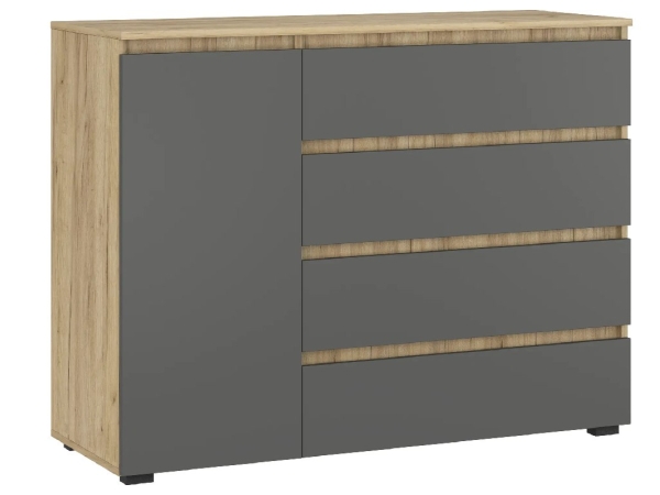 Comoda Grand 1200 (1D4S)  Stejar craft auriu / Grafit