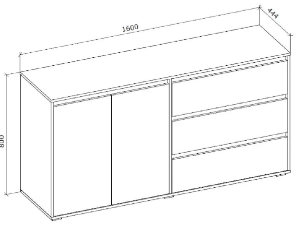 Comoda Grand 1600 (2D3S)
