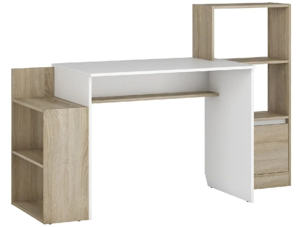 Masa de birou Table 2 sonoma/white