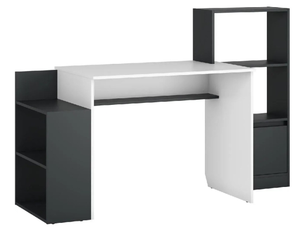 Masa de birou Table 2 graphit/alb