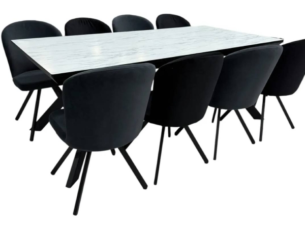 Set de dining Corin + 8 scaune Barka (Anka 23)