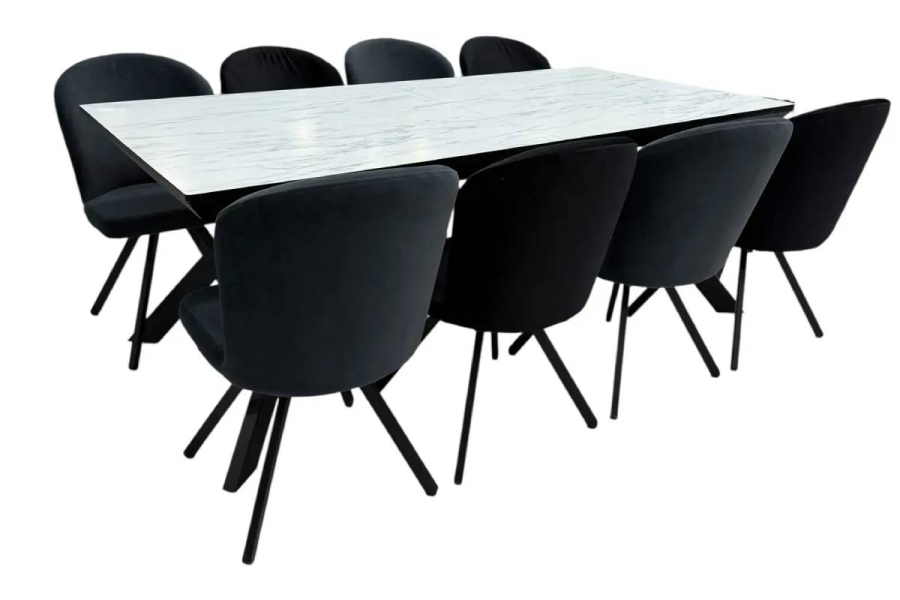 Set de dining Corin + 8 scaune Barka (Anka 23)