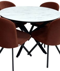 Setul de dining Dobok+4 scaune Barka (Anka)