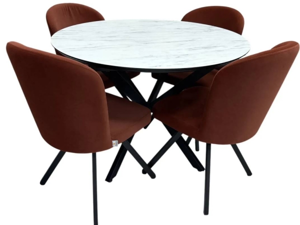 Setul de dining Dobok+4 scaune Barka (Anka)