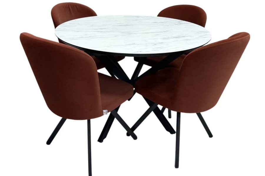 Setul de dining Dobok+4 scaune Barka (Anka)