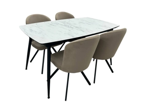 Setul de dining Yense+4 scaune Barka (Anka 06)