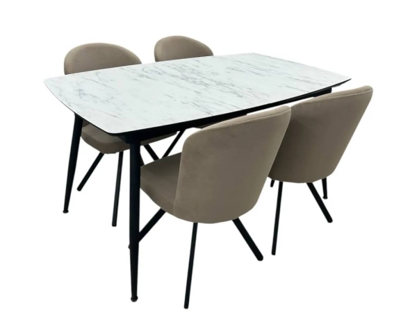 Setul de dining Yense+4 scaune Barka (Anka 06)