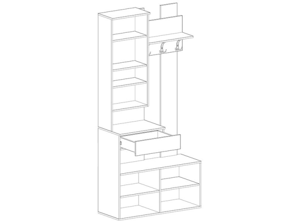Прихожая FAN (Дуб Бонифаций / Мокко Глянец)