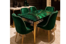 Set Masă cu 6 Scaune ALTIN GOLD