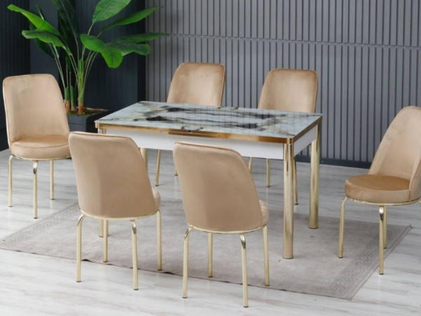 Set Masă cu 6 Scaune ALTIN GOLD