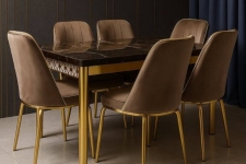 Set Masă cu 6 Scaune ALTIN GOLD